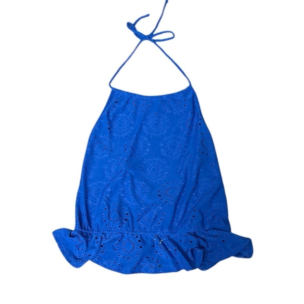 ModCloth Sought After In Sapphire Halter Top Size Large